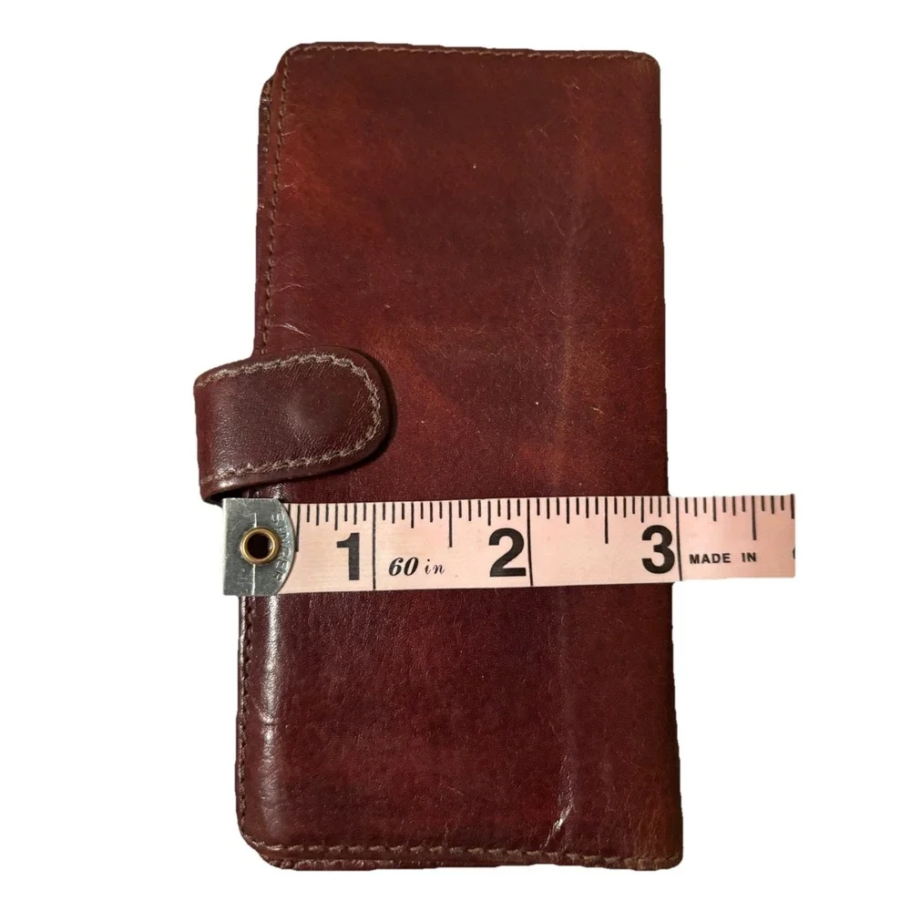 VTG‎ Gary's Leather Made In The USA Bifold Wallet Leather Minimalist Card Holder